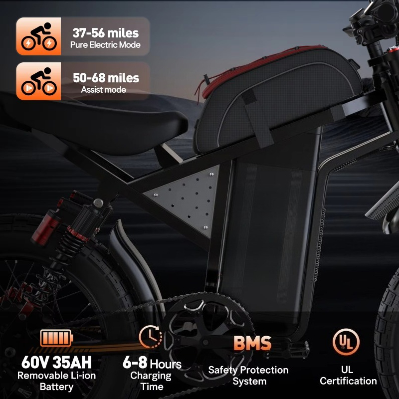 Bopzin 3000W 60V 35Ah Stealth  - огляд і ціна 3000W Stealth Bomber Motor