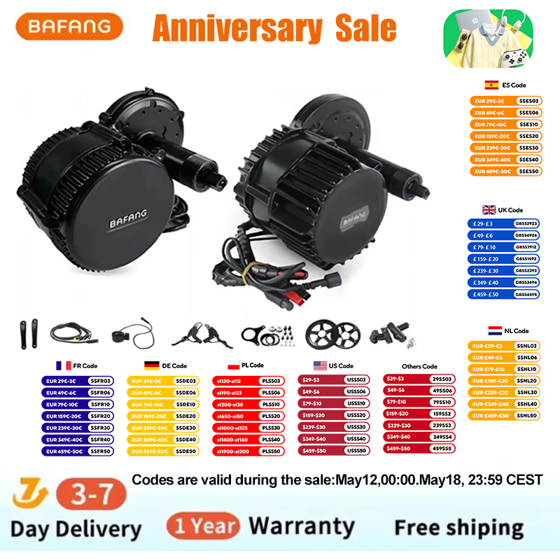 Bafang BBSHD 1000W 52V 48V 68m - огляд і ціна Mid Drive Conversion Kit 1000W
