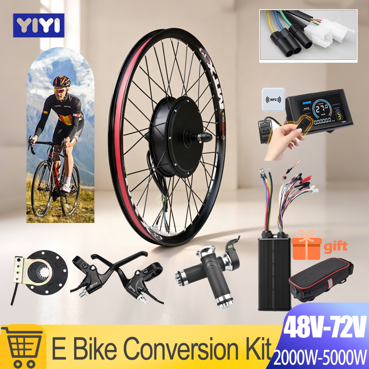 5000W E-Bike Conversion Kit 72 - огляд і ціна Gearless Hub Motor Conversion Kit 2000W With Display