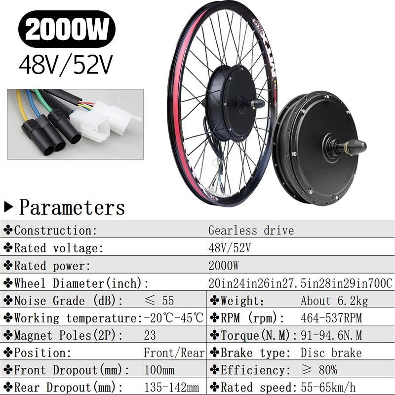 72V 5000W Ebike Kit with S966  - огляд і ціна 5000W Hub Motor Kit 72V