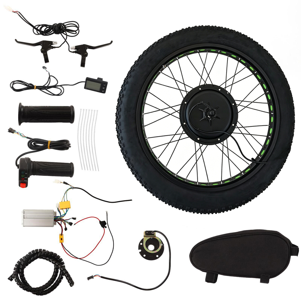48V 1500W E-Bike Front Wheel C - огляд і ціна Fat Tire Electric Bike Conversion Kit 1500W