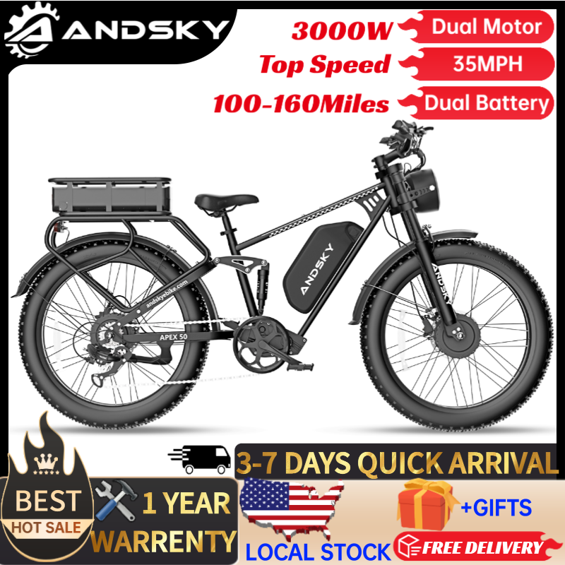 ANDSKY Apex50 AWD Electric Bik - огляд і ціна Torque Sensor Mid Drive Motor Kit
