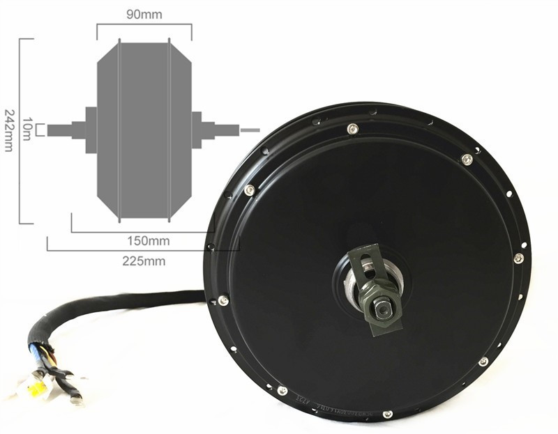 QS205 V3 48-72v 5000W 3.5T/5T  - огляд і ціна 5000W Hub Motor Kit 72V